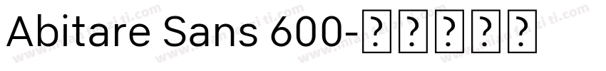 Abitare Sans 600字体转换
